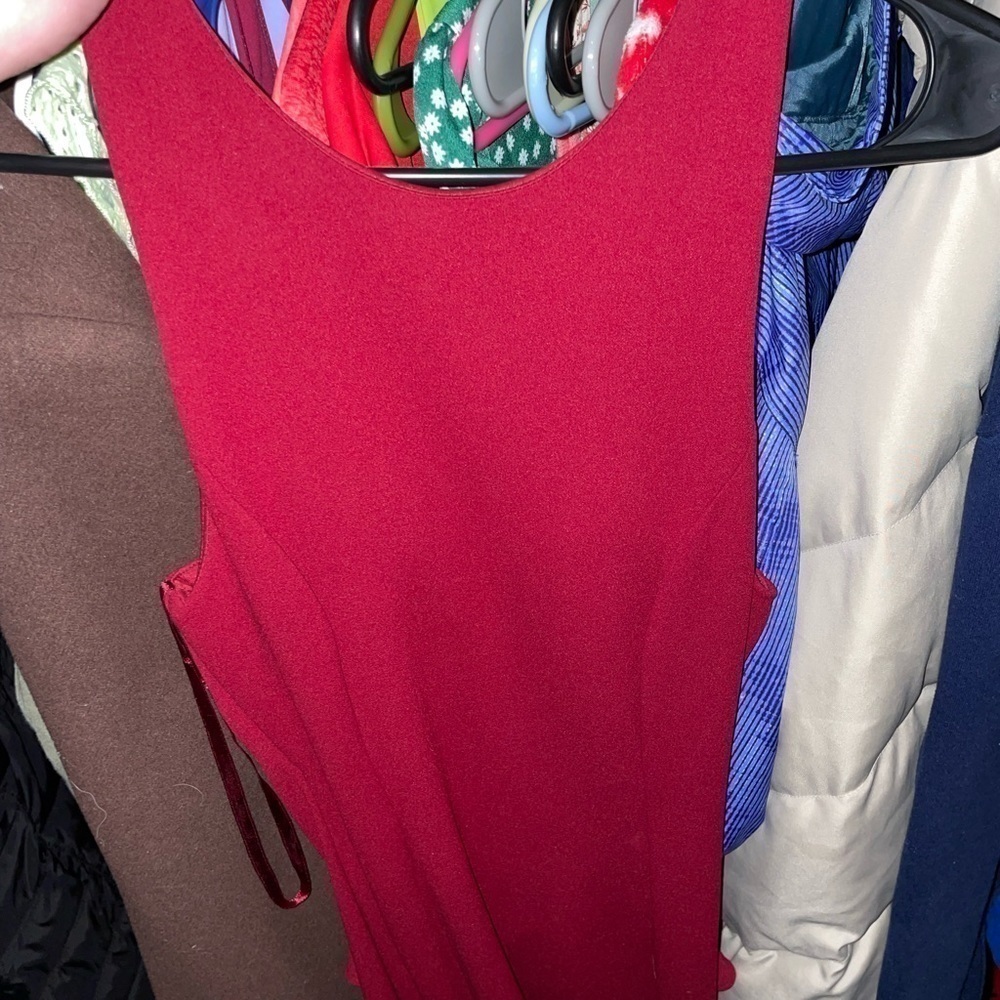 𝅺Stunning Ball Dress, Wine Red, Sequin Hearts - Picture 11 of 12